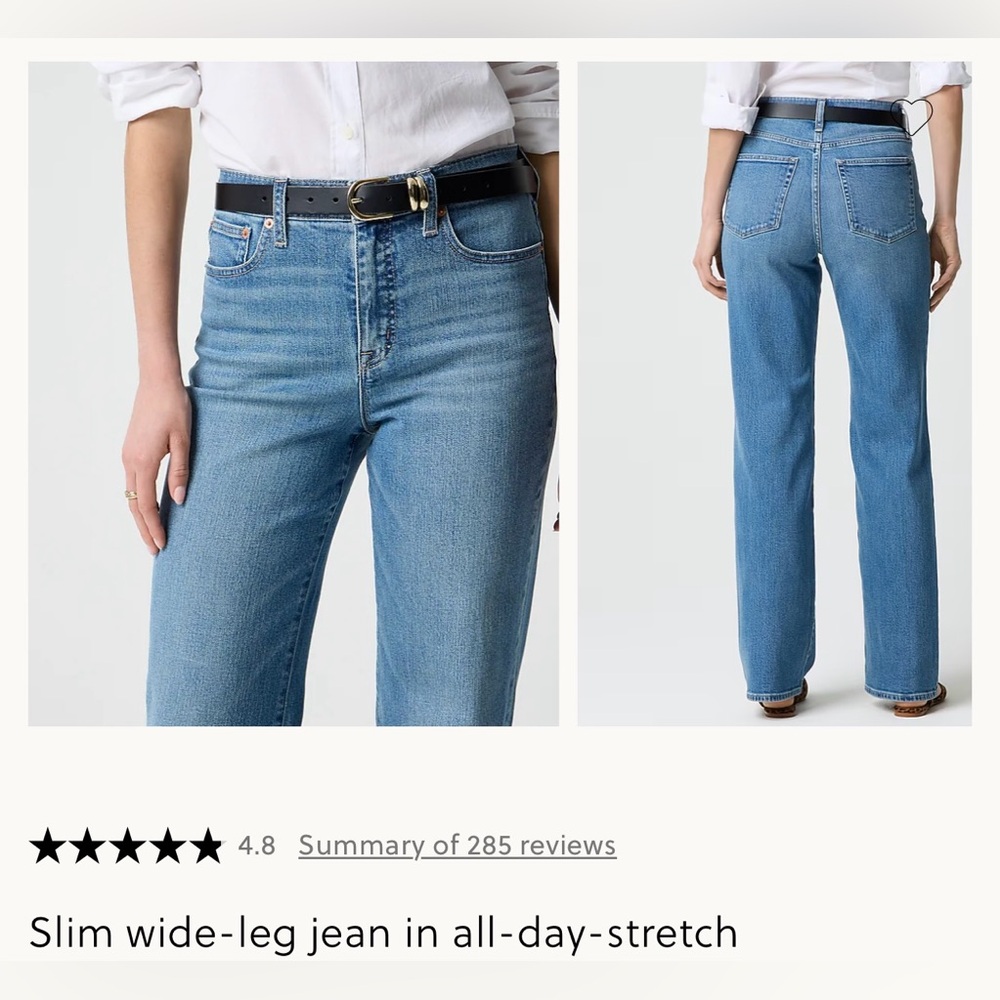 J. Crew low rise slim wide leg jeans FINAL PRICE!